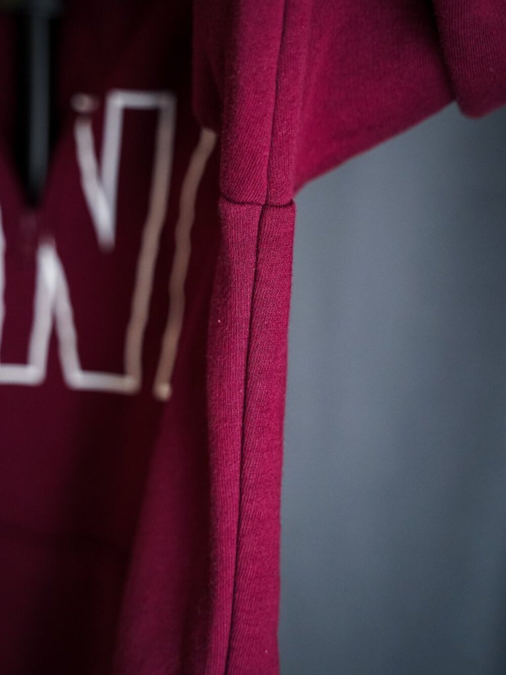 Victoria's Secret PINK Women's Maroon Quarter-Zip Pullover Sweatshirt Large - Picture 6 of 10